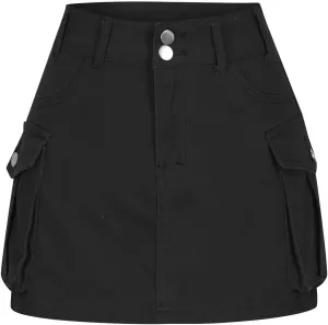 Cargo Denim Skirt Womens Summer Casual Skort Elastic High Waisted Short Mini Y2k Jean Skirts Flap Pockets Streetwear