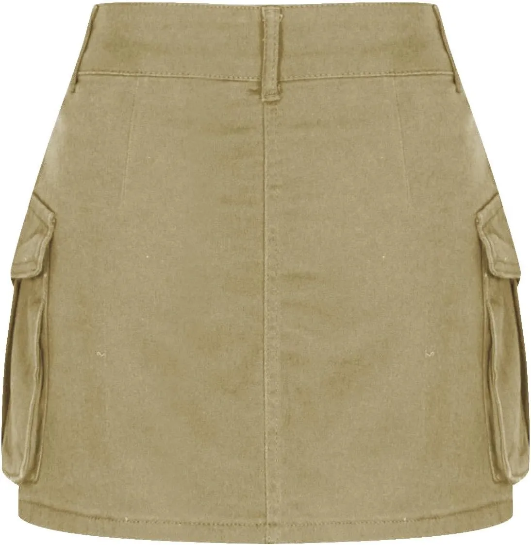 Cargo Denim Skirt Womens Summer Casual Skort Elastic High Waisted Short Mini Y2k Jean Skirts Flap Pockets Streetwear
