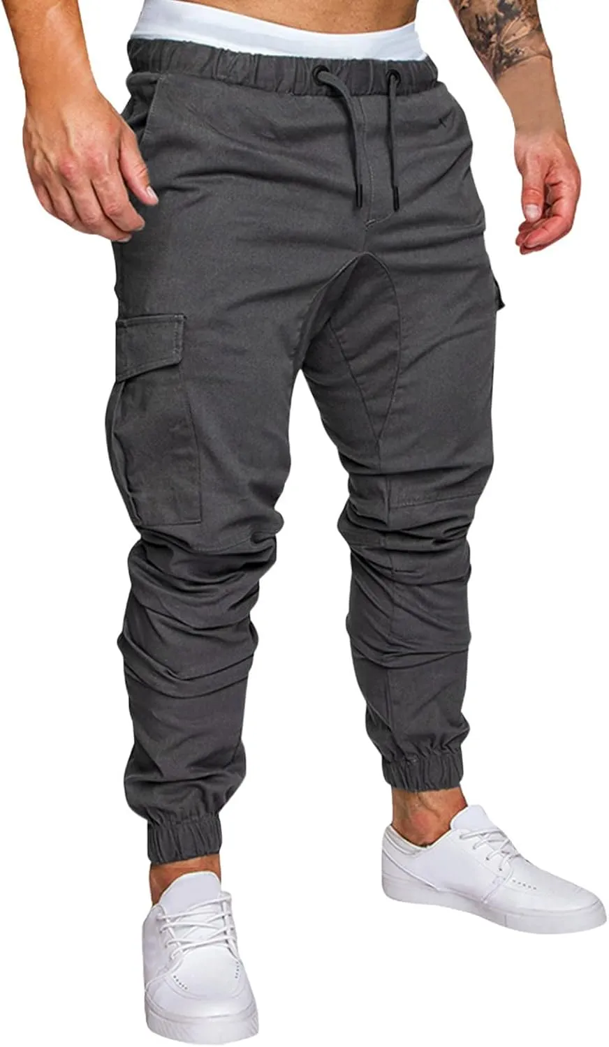 Cargo Sweatpants for Men Big and Tall with Pockets Cargo Pants for Men Lightweight Tactical Pants Hiking Cargo Pants