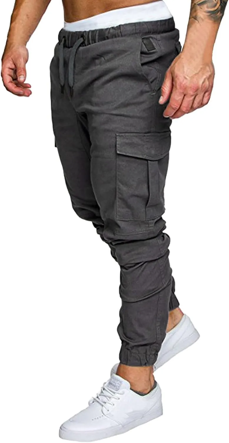 Cargo Sweatpants for Men Big and Tall with Pockets Cargo Pants for Men Lightweight Tactical Pants Hiking Cargo Pants