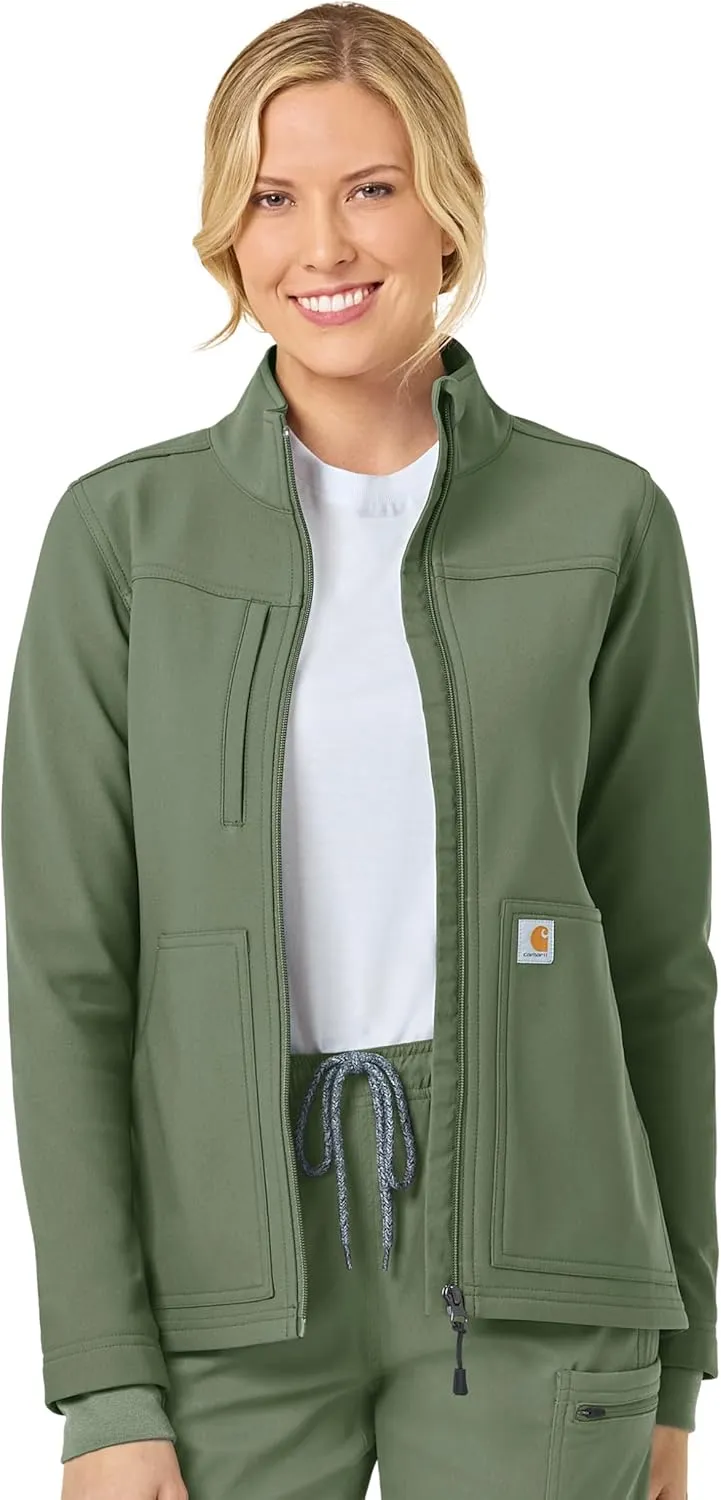 Carhartt Rugged Flex Scrubs for Women, Bonded Fleece Jacket