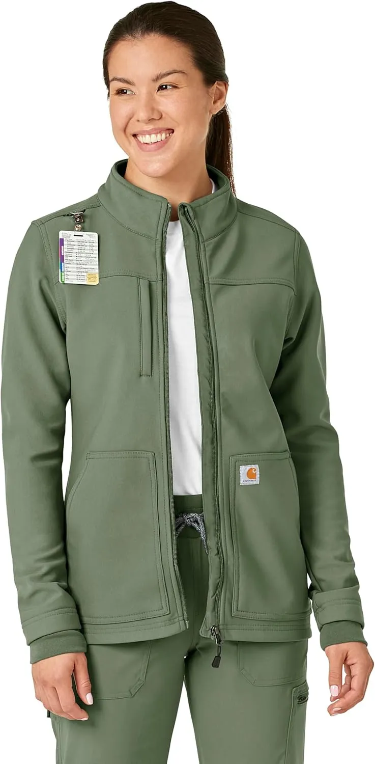 Carhartt Rugged Flex Scrubs for Women, Bonded Fleece Jacket