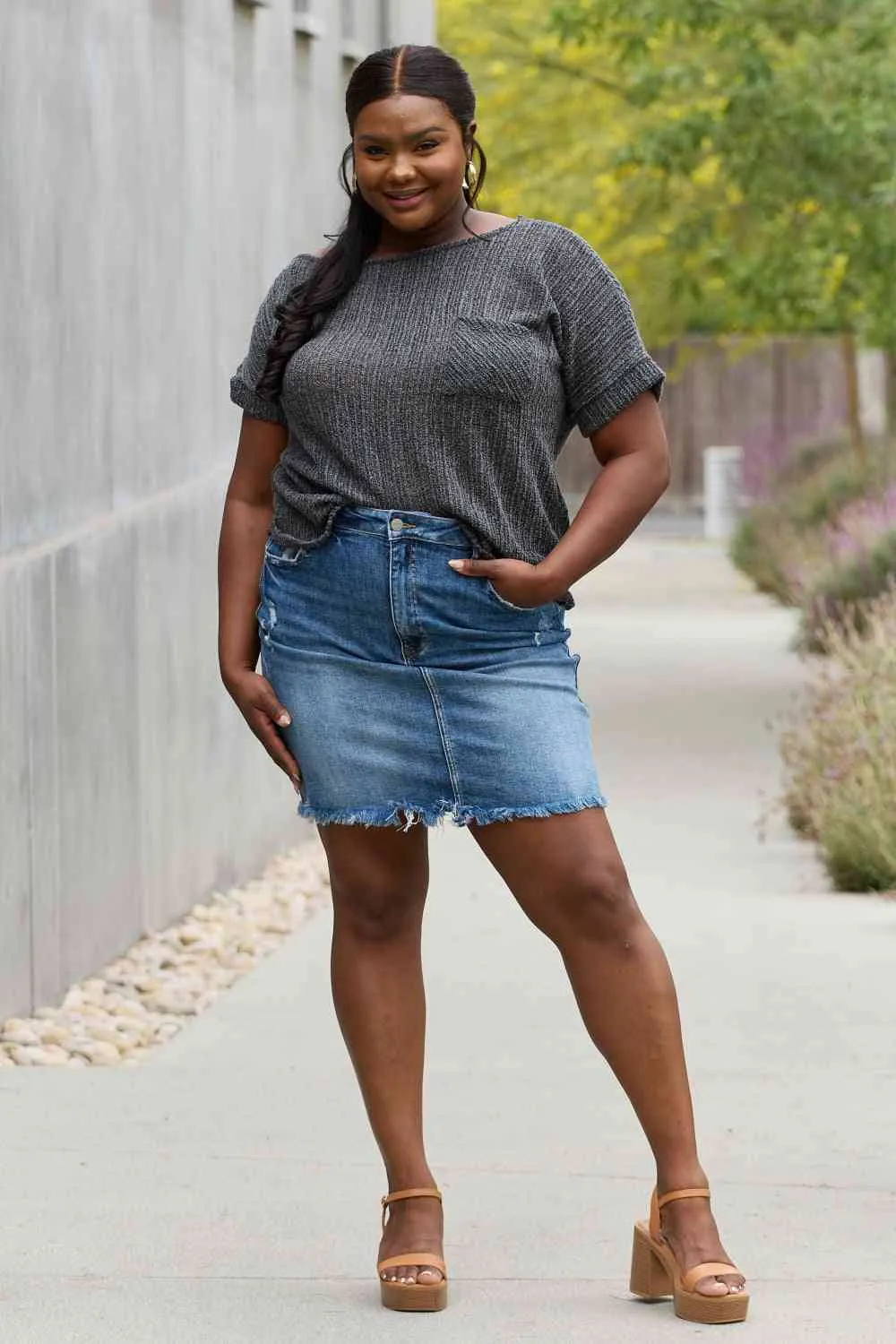 Chunky Knit Short Sleeve Top
