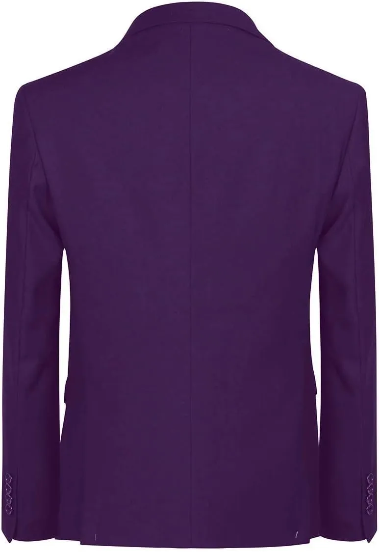 Cloudstyle Men's 3-Piece 2 Buttons Slim Fit Solid Color Jacket Smart Wedding Formal Suit