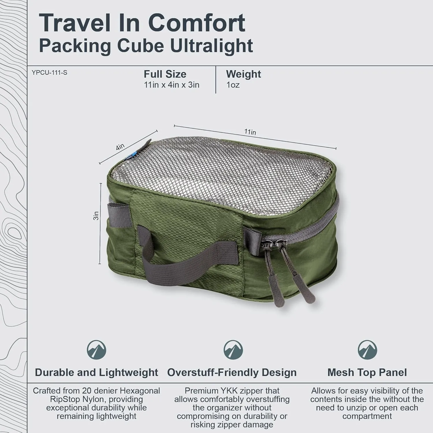 COCOON - Premium - Packing Cube - Ultralight - Olive Green - Small