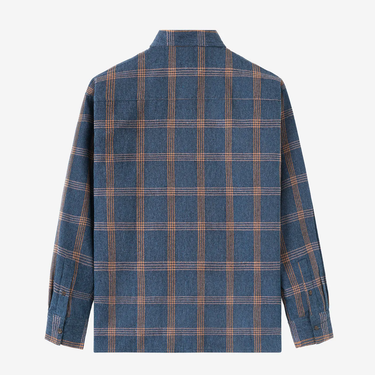 College Days II Long Sleeve Flannel - Navy Orange