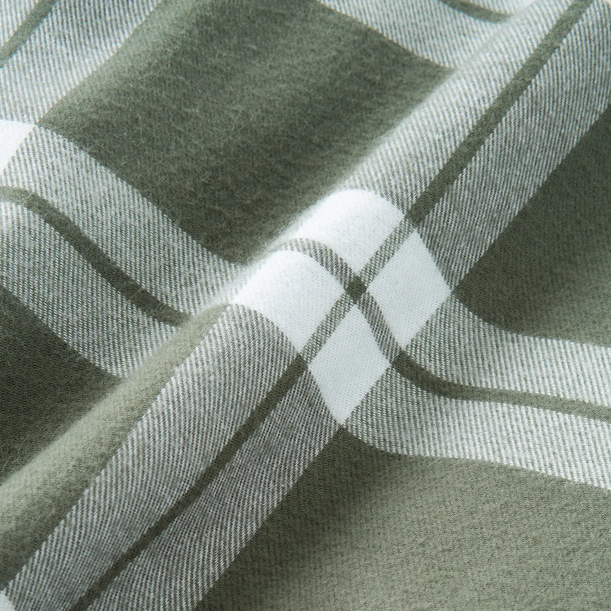 College Days II Long Sleeve Flannel - Olive White