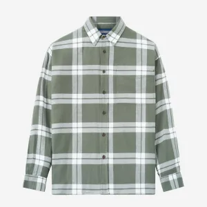 College Days II Long Sleeve Flannel - Olive White