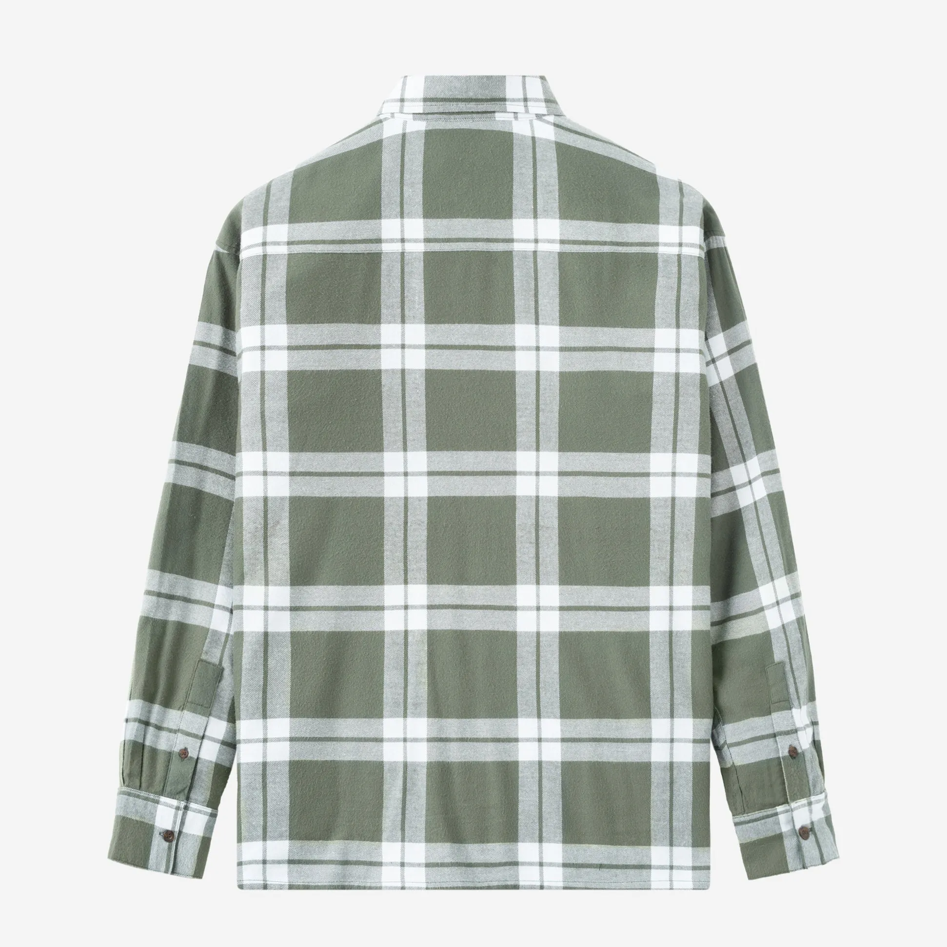 College Days II Long Sleeve Flannel - Olive White