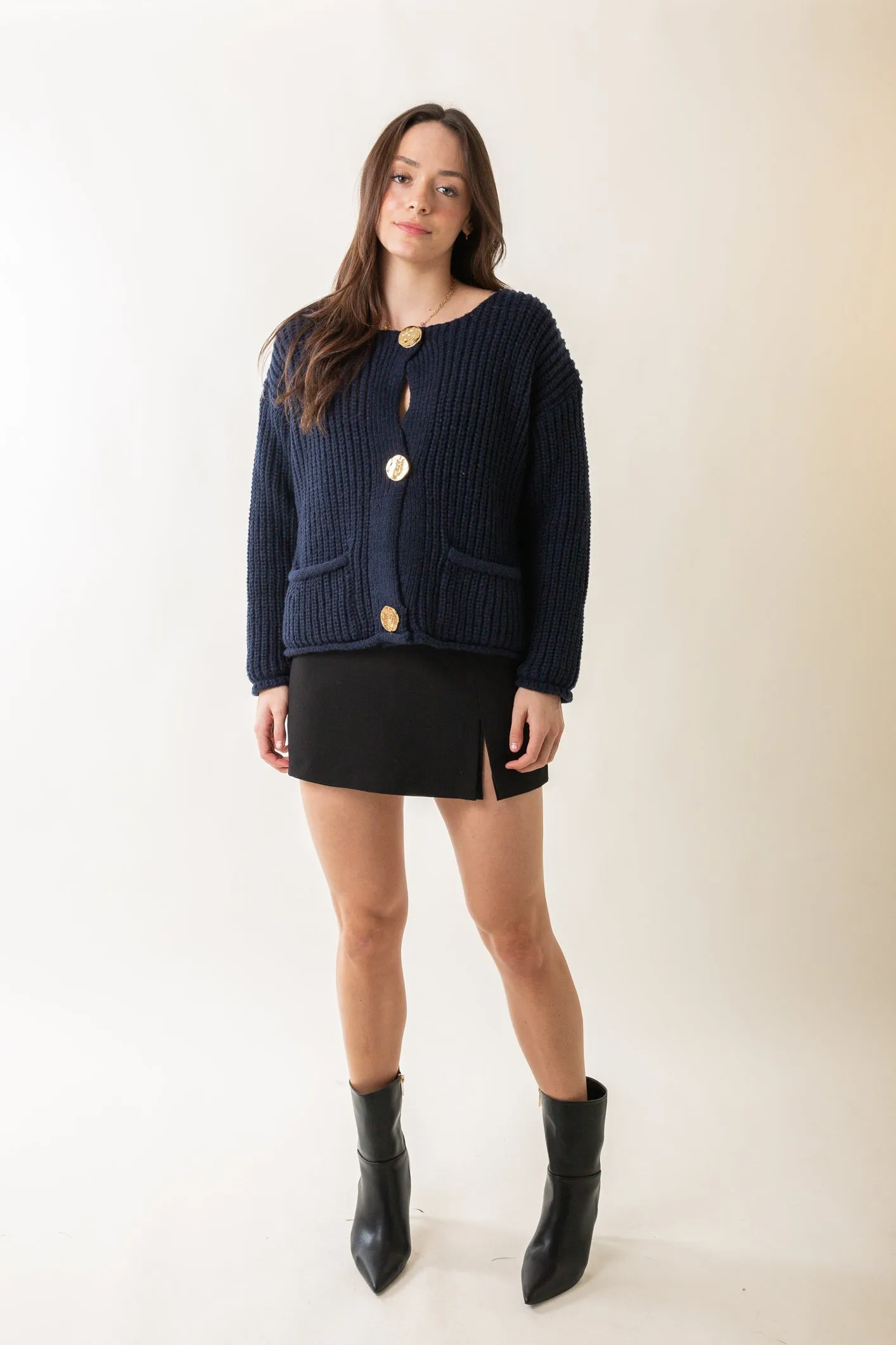 Cropped Sweater Jacket