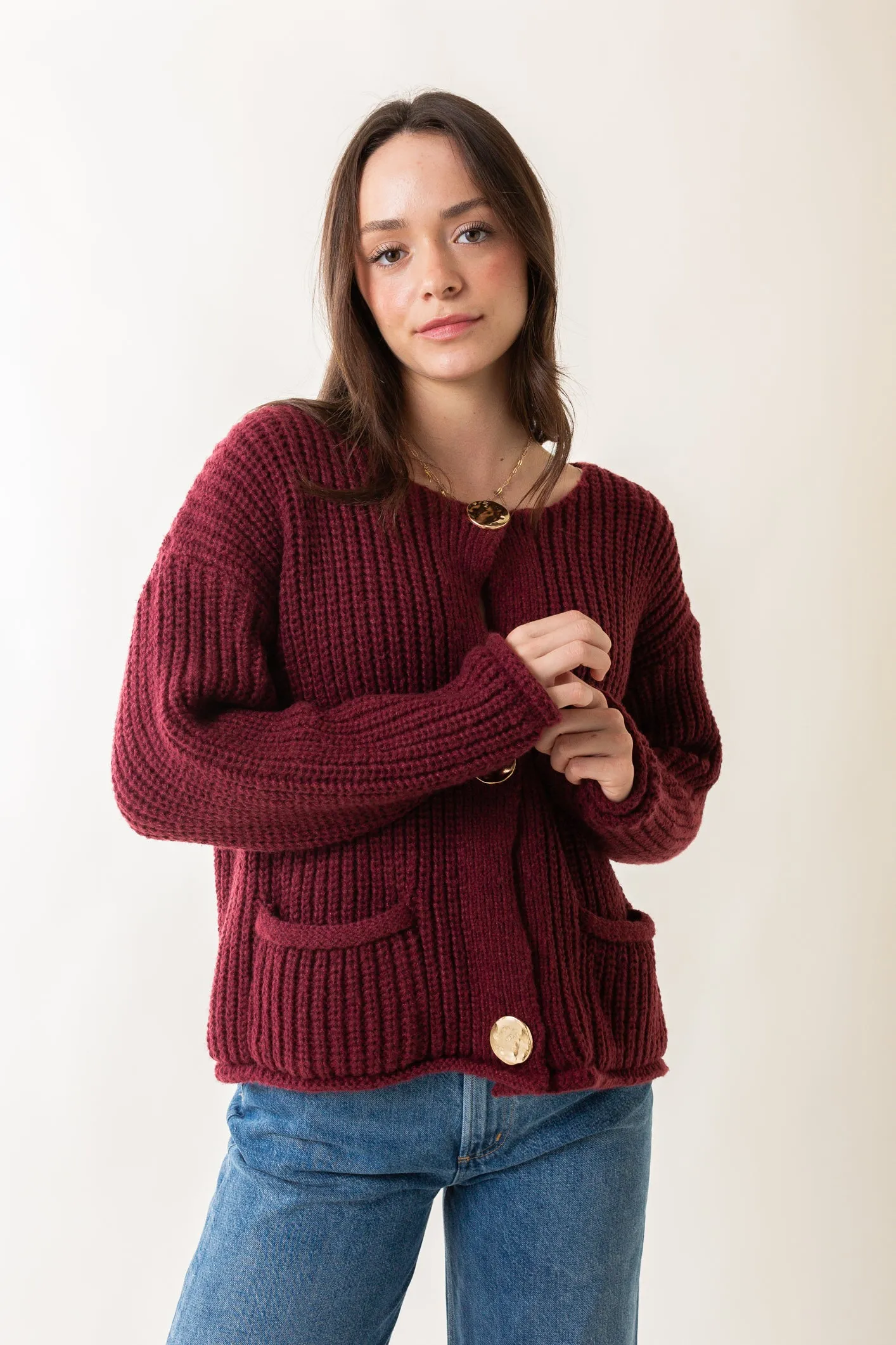Cropped Sweater Jacket