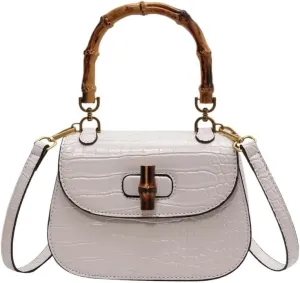 cross-body bag Premium Bamboo Shoulder Saddle Bag