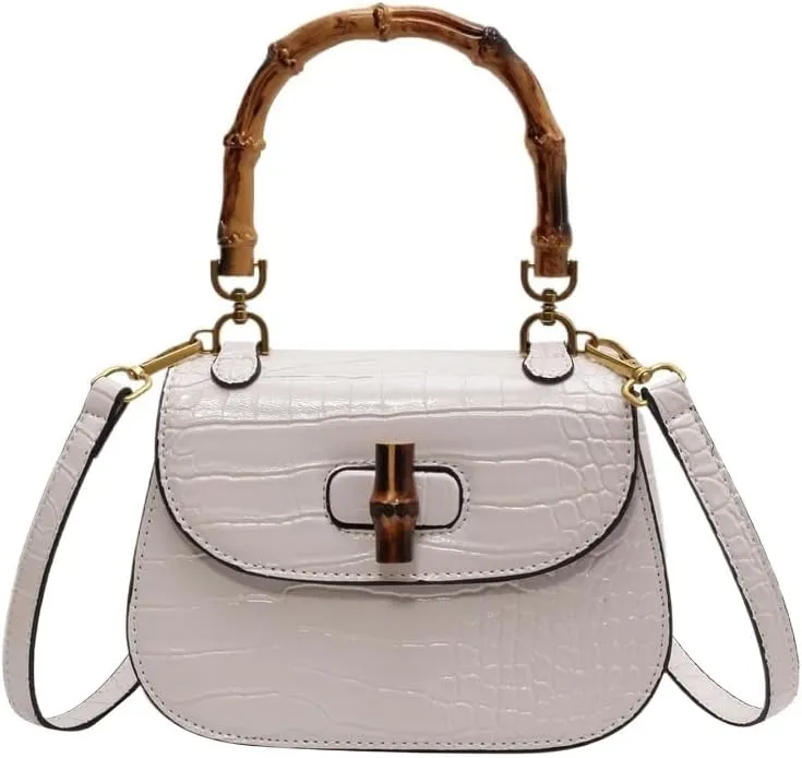 cross-body bag Premium Bamboo Shoulder Saddle Bag
