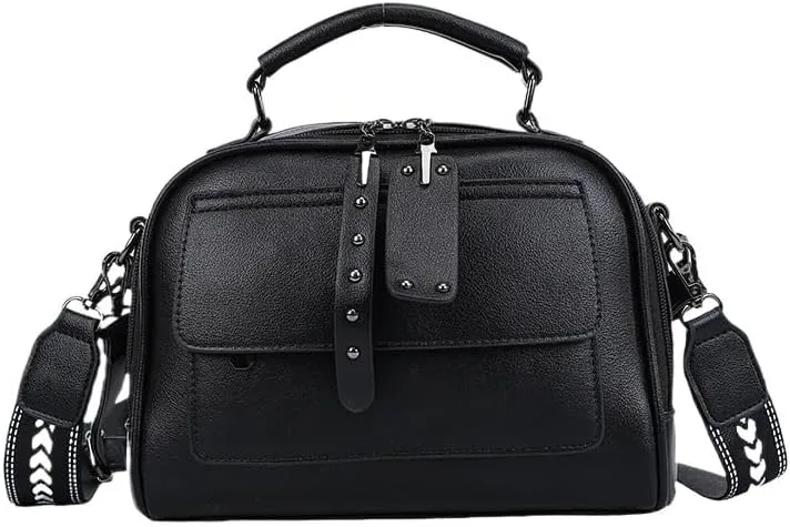cross-body bag Premium Pu Saddle Bag(Black)