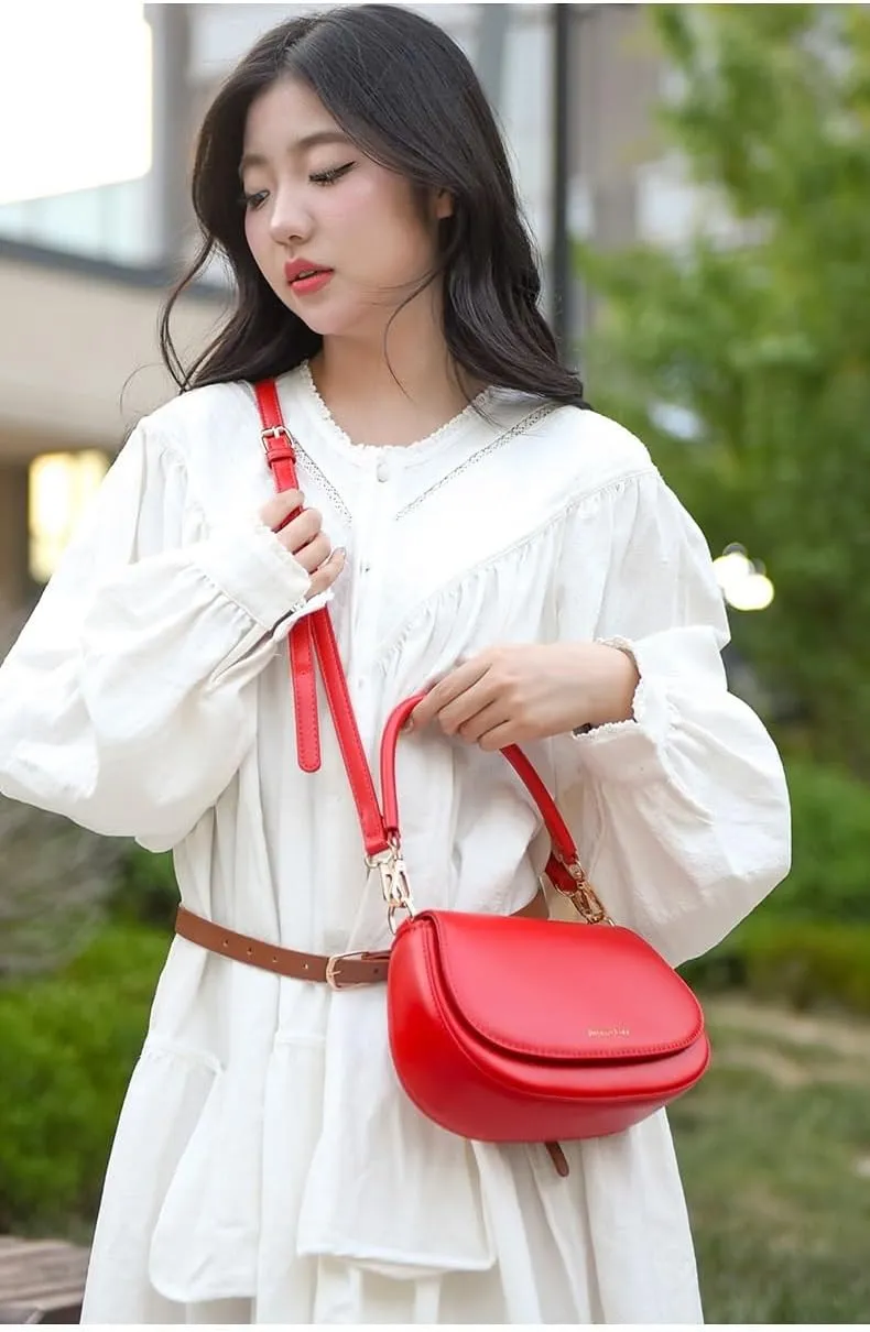 cross-body bag Premium Saddle Bag(Red)