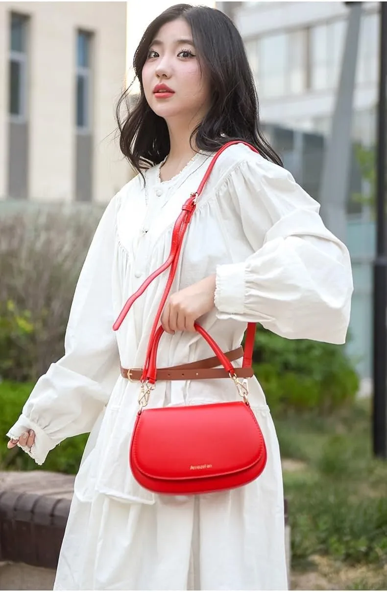 cross-body bag Premium Saddle Bag(Red)