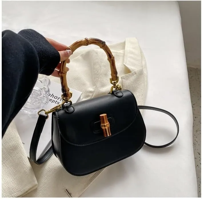 cross-body bag Premium Saddle Shoulder Crossbody Bamboo Bag