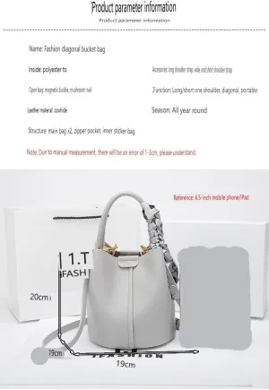 cross-body bag Premium Shoulder Leather Bucket Bag