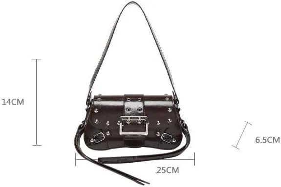 cross-body bag Premium Studded Shoulder Small Square Bag