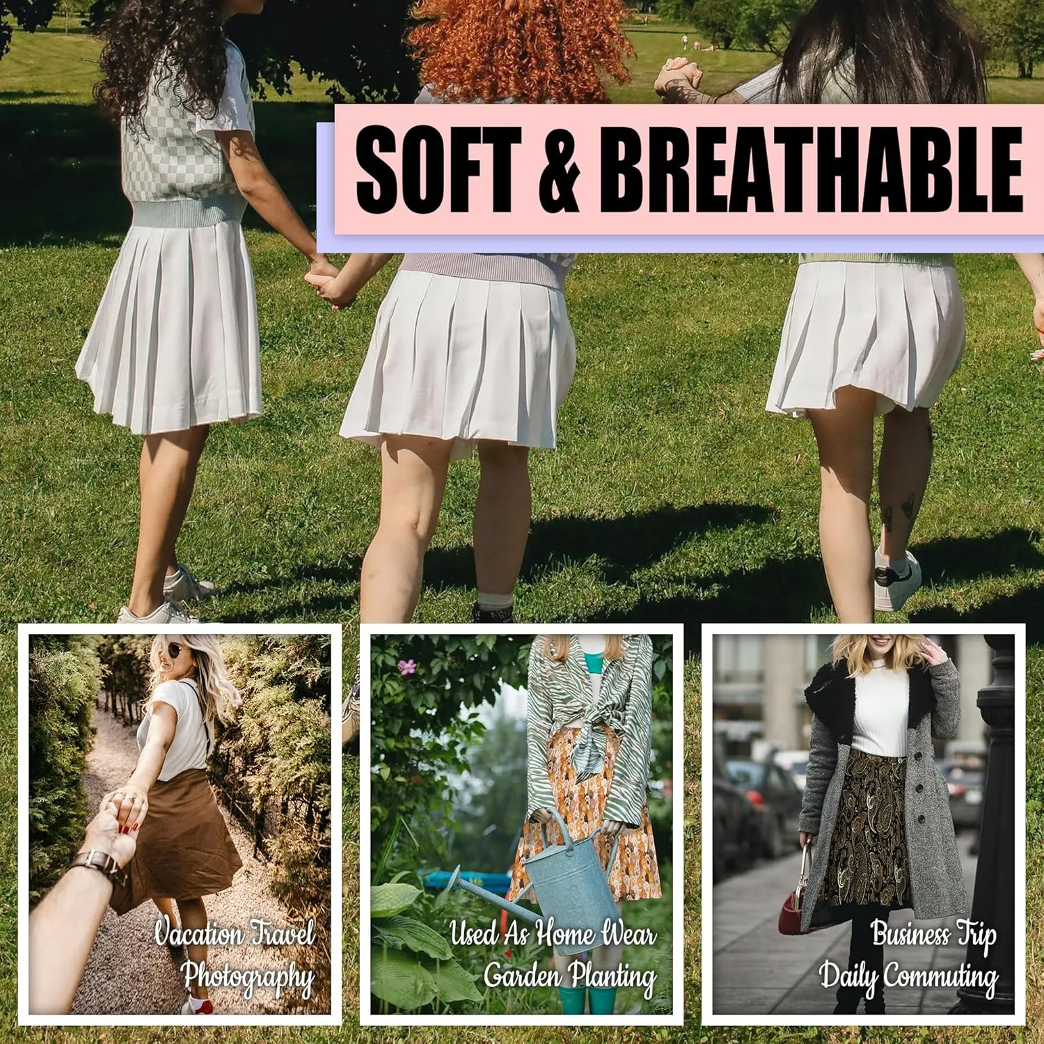 Daisy Flowers Navy Skirts for Women Work Party Travel Midi Length Ruffle Skirt High Waisted Fall Long Casual Skirts