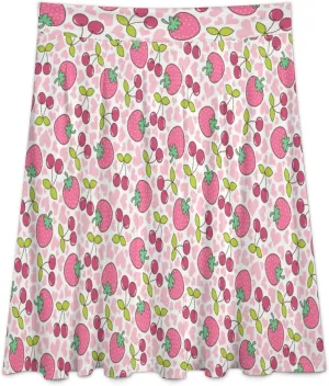 Daisy Flowers Navy Skirts for Women Work Party Travel Midi Length Ruffle Skirt High Waisted Fall Long Casual Skirts