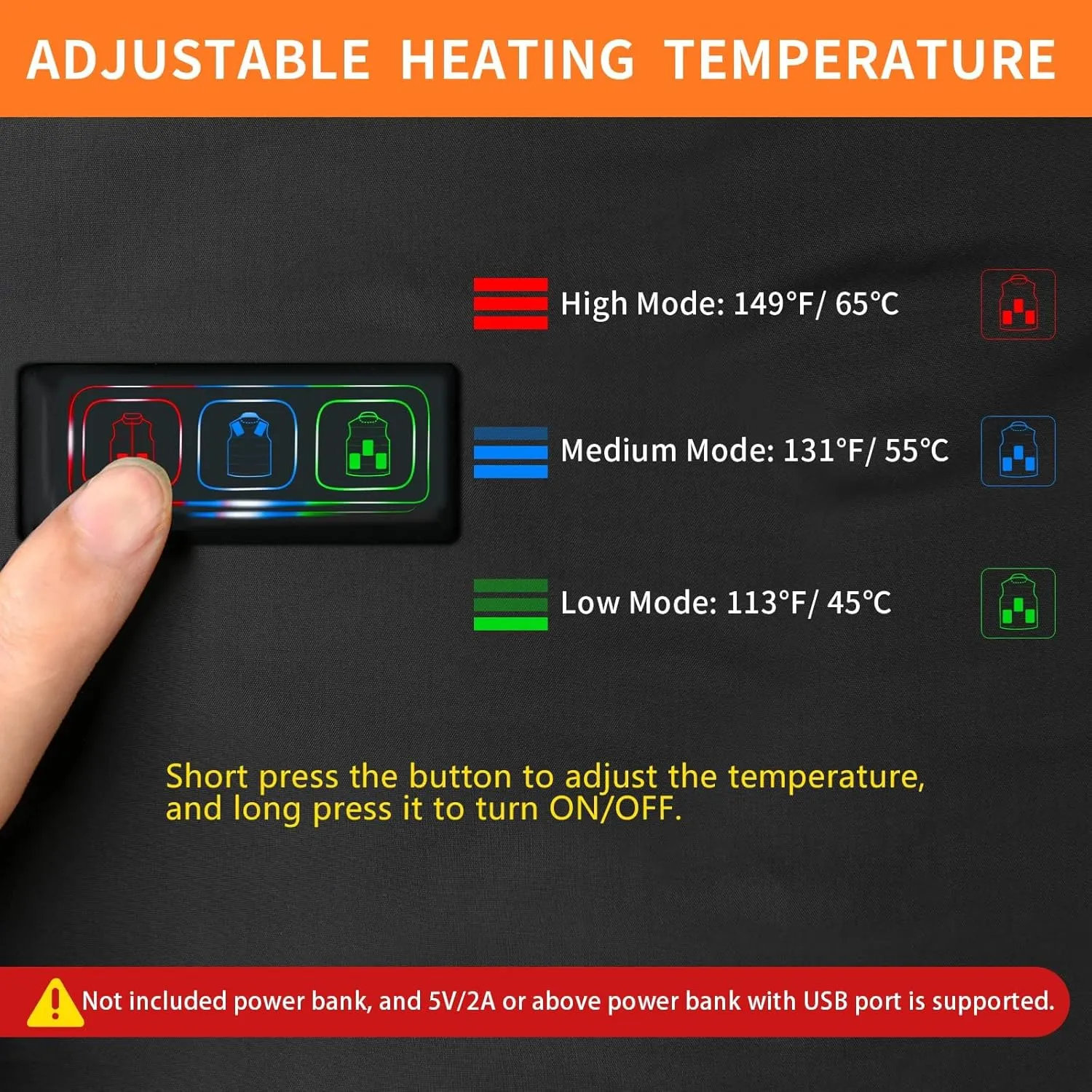 DOACE Heated Vest for Men, Smart Electric Heating Vest Rechargeable, Battery Not Included