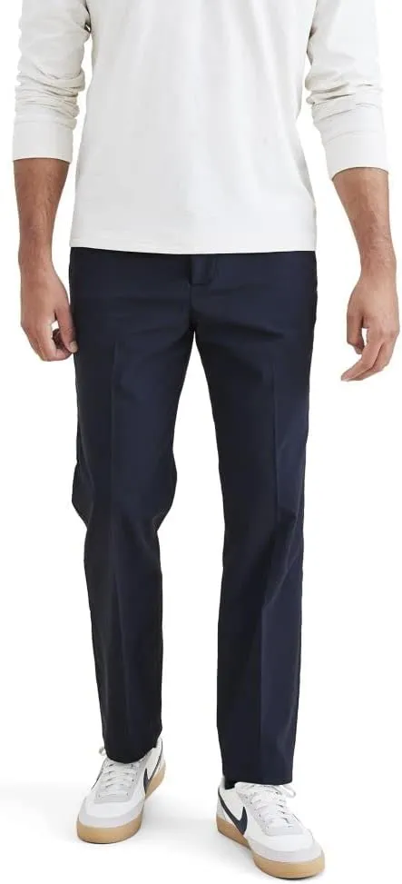 DOCKERS Mens Signature Go Straight Fit Khaki Smart 360 Tech Pants (Regular and Big & Tall)