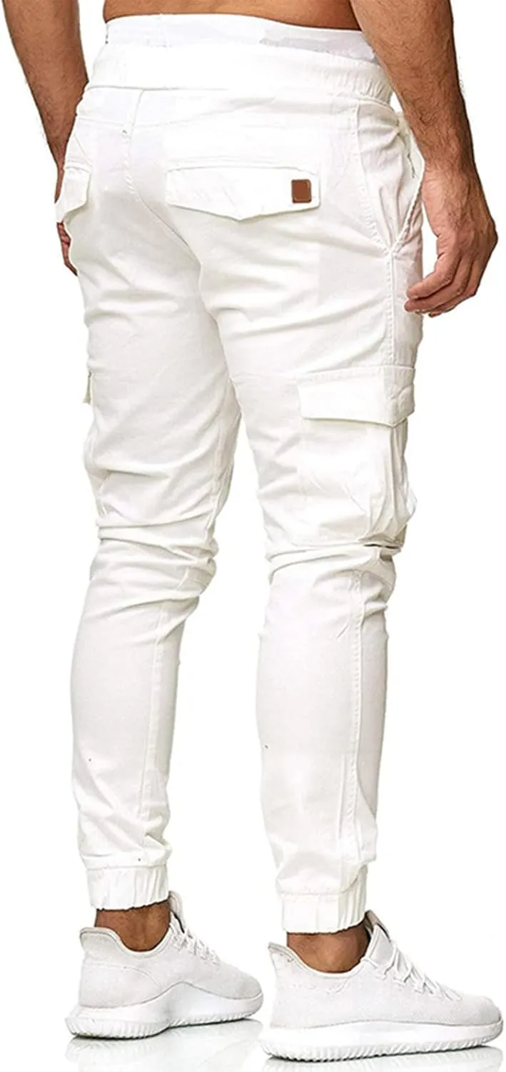 Drawstring Pant Fashion Men's Sport Pure Color Bandage Casual Loose Sweatpants
