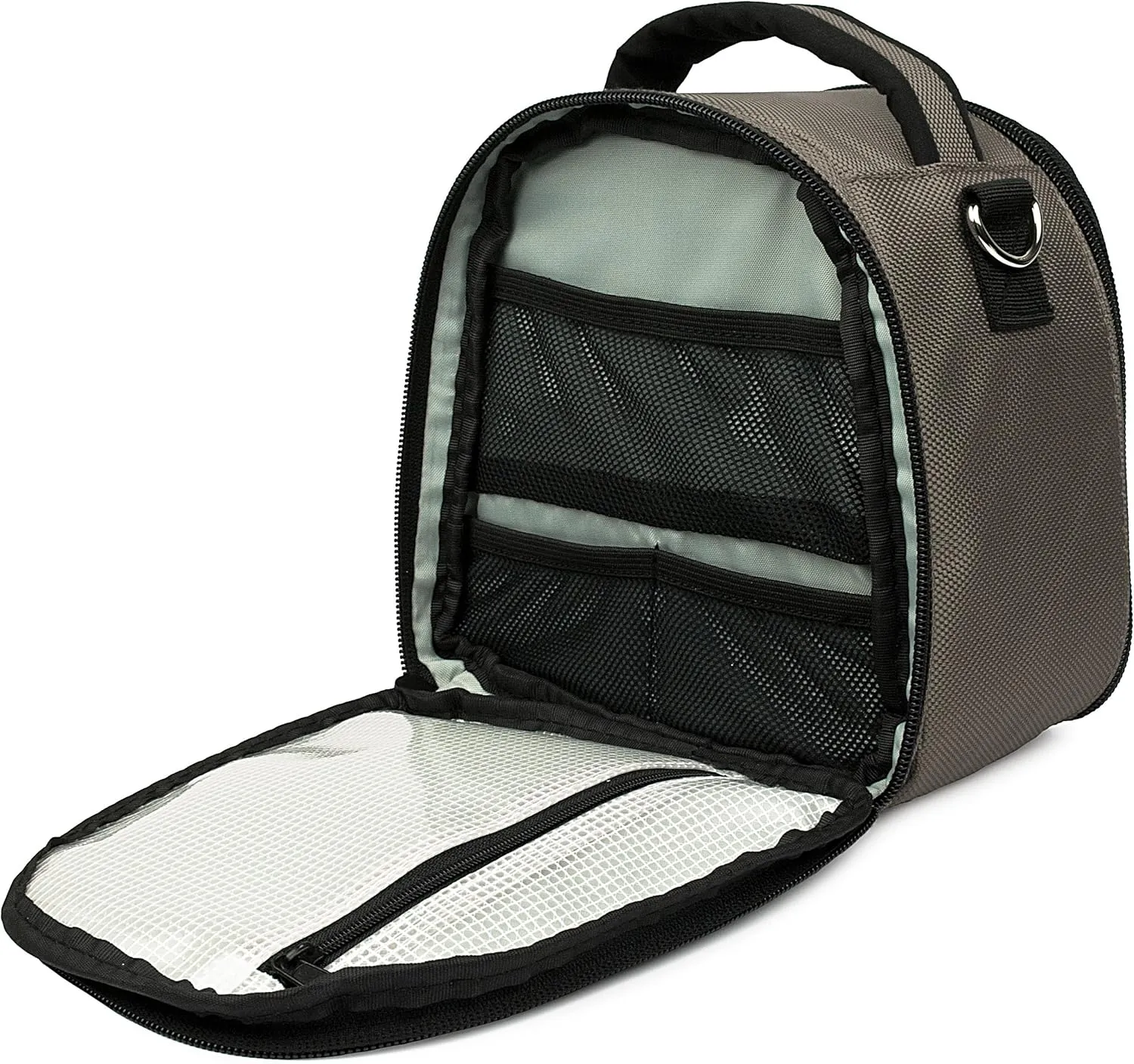 eBigValue Compact Multi Pocket Smart Camera Bag Shock Absorbing Photography Crossbody Messenger DSLR Camera Case