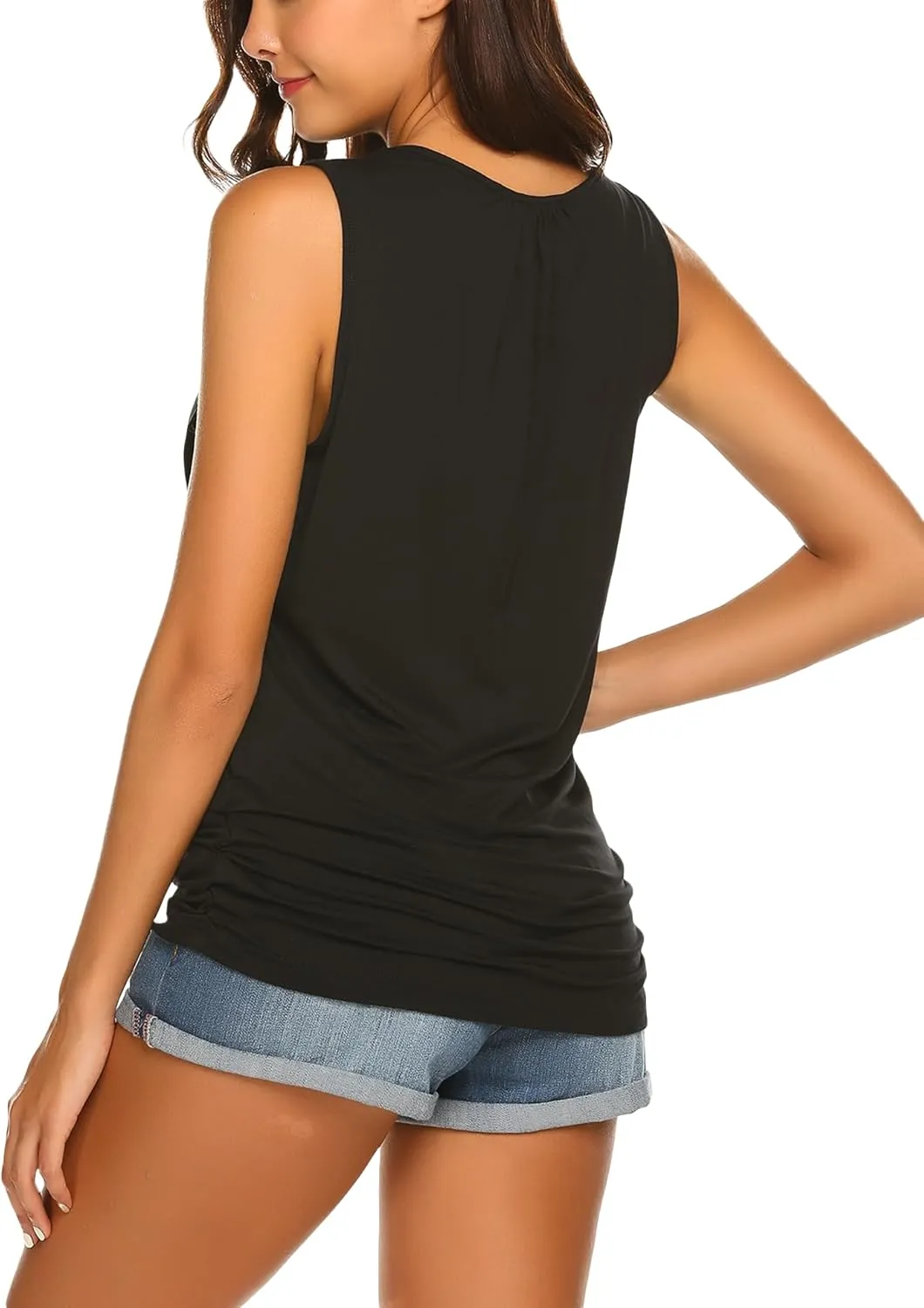 Ekouaer Women's Nursing Tank Tops for Breastfeeding 3 Packs Maternity Shirts Double Layer Pregnancy Clothes S-XXL