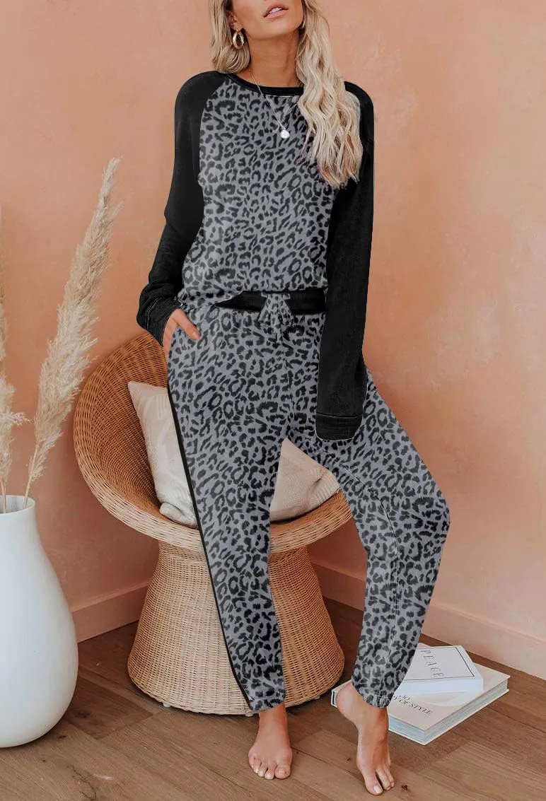 Ekouaer Women's Pajama Set Long Sleeve PJs 2 Piece Outfit Pullover Sleepwear Sweatshirt and Long Pants With Pockets