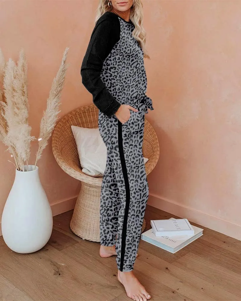 Ekouaer Women's Pajama Set Long Sleeve PJs 2 Piece Outfit Pullover Sleepwear Sweatshirt and Long Pants With Pockets