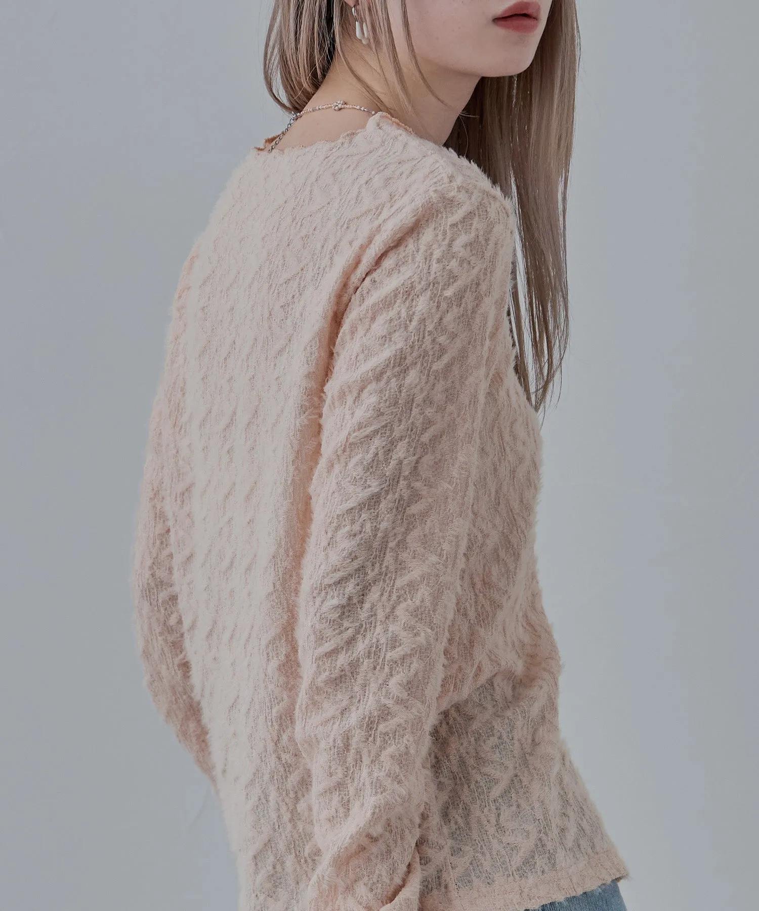 Feather touch sheer cardigan