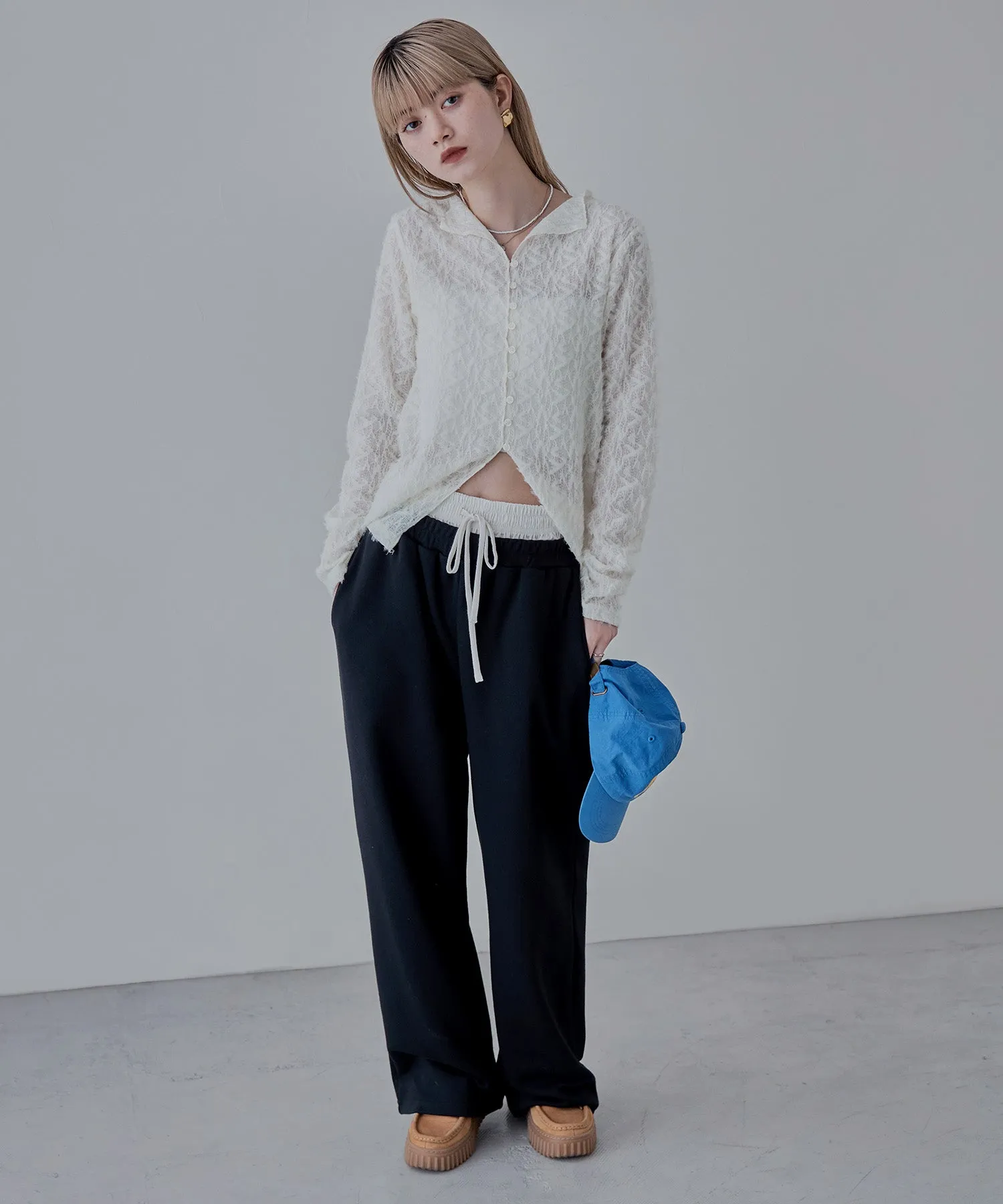 Feather touch sheer cardigan