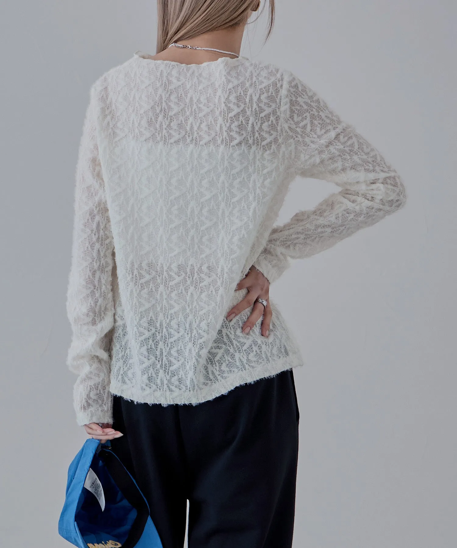 Feather touch sheer cardigan