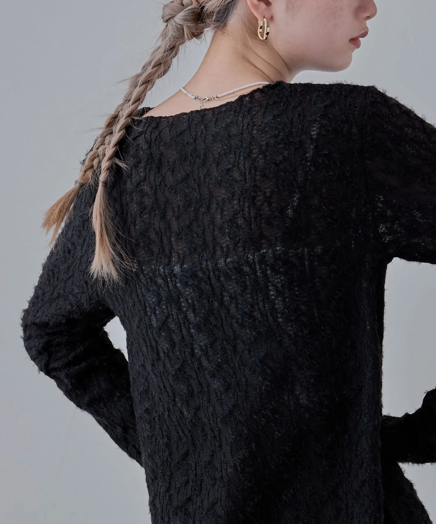Feather touch sheer cardigan