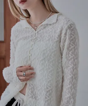 Feather touch sheer cardigan