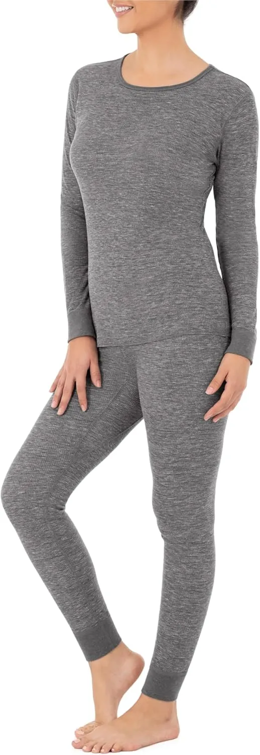 Fruit of the Loom womens Micro Waffle Premium Thermal Set