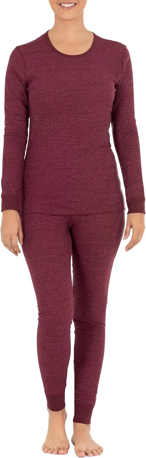 Fruit of the Loom womens Micro Waffle Premium Thermal Set
