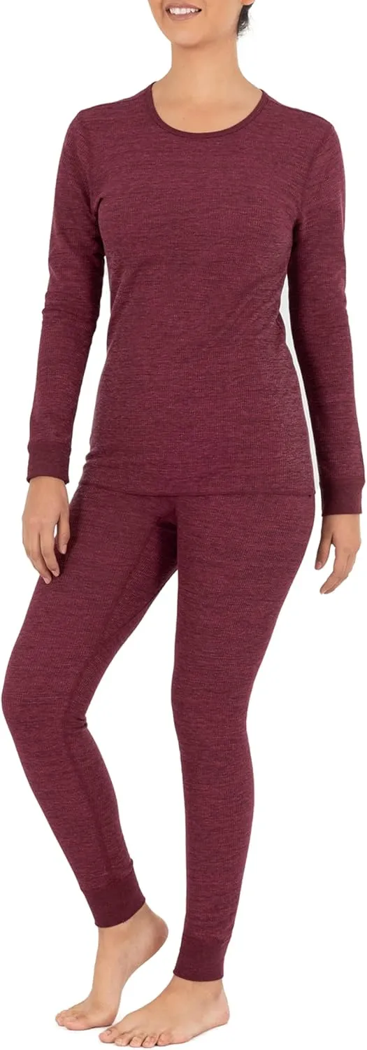 Fruit of the Loom womens Micro Waffle Premium Thermal Set