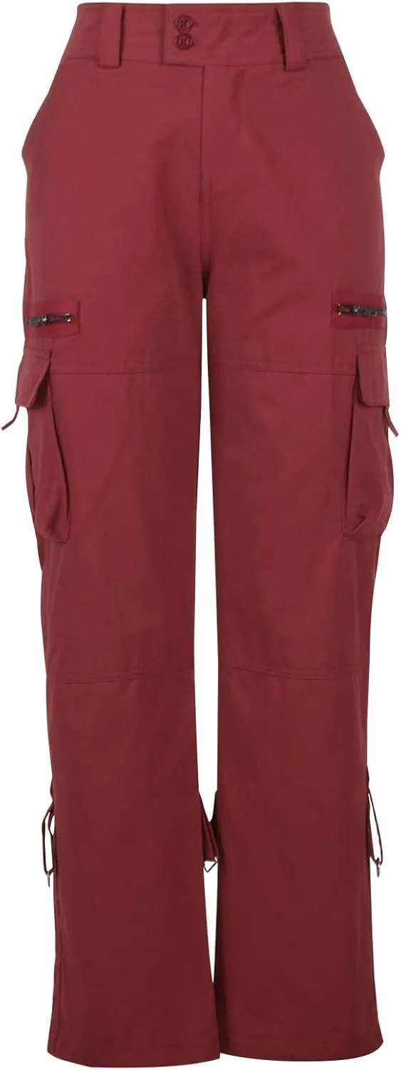 Gcvizuso Womens Cargo Joggers Pants Quick Dry Workout Pants Casual Hiking Trousers Elastic Waist Zipper Pocket Leggings