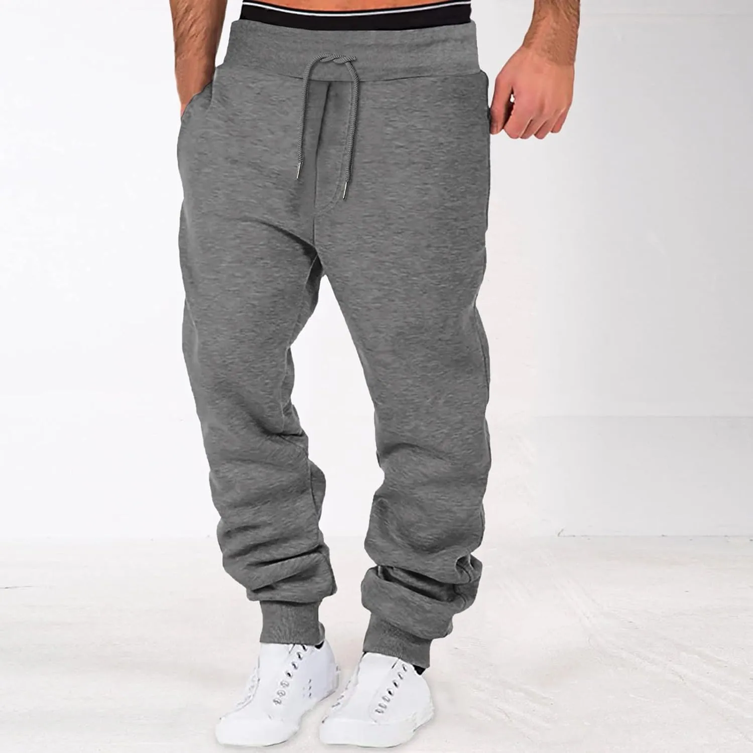 GIERIDUC Mens Active Athletic Sweatpants Japanese Retro Corduroy Pants Mens Smart Stretch Trousers Mens Sweatpants Pockets