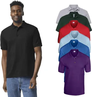 Gildan Mens Polo Shirt Modern-Fit Cotton Blend Short Sleeve Tee, Multipack 1I2I6I10- Make Your Own Color Set! Setof-6 Multicolor