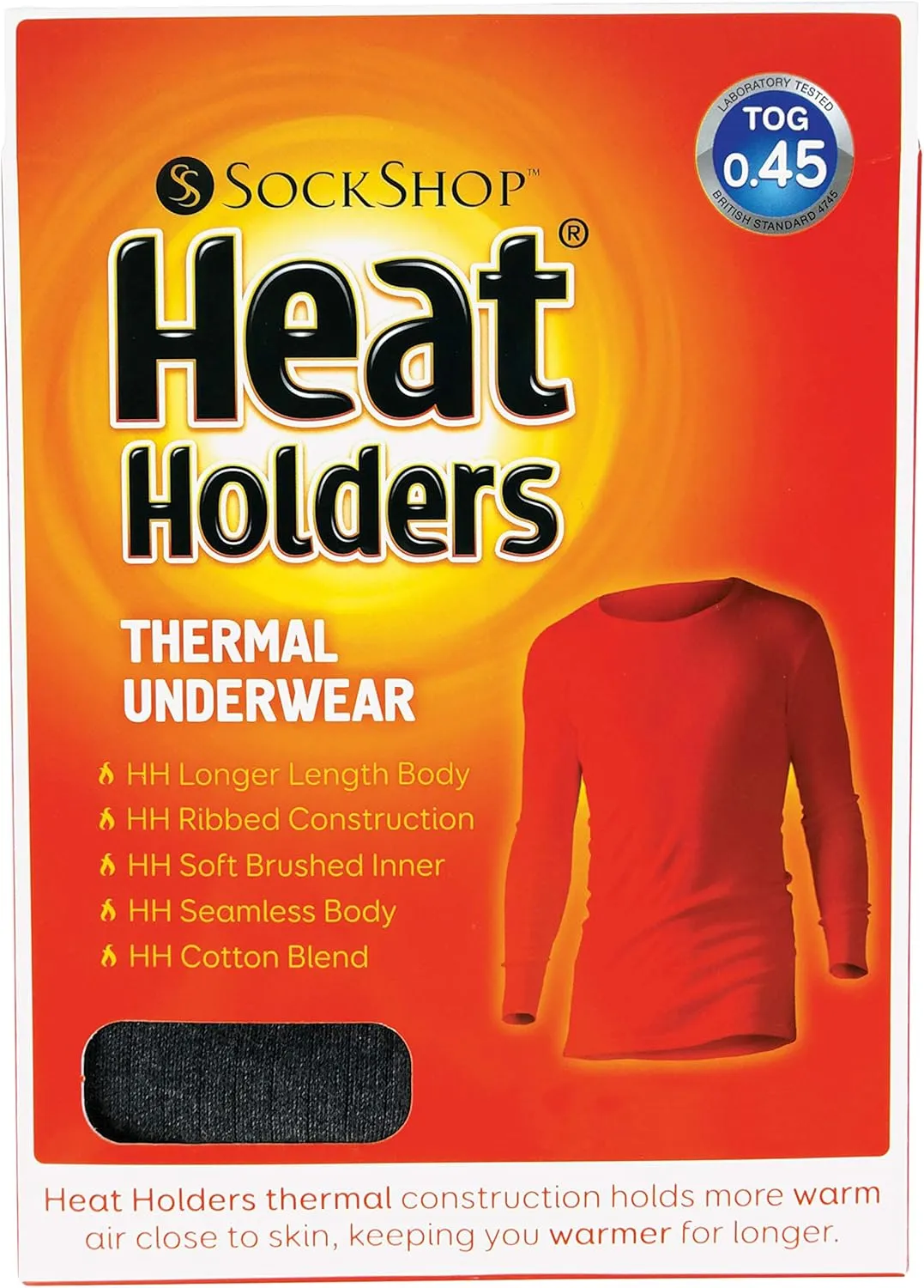 HEAT HOLDERS - Mens Winter Warm Thermal Underwear Long Sleeve Vest Top Shirt