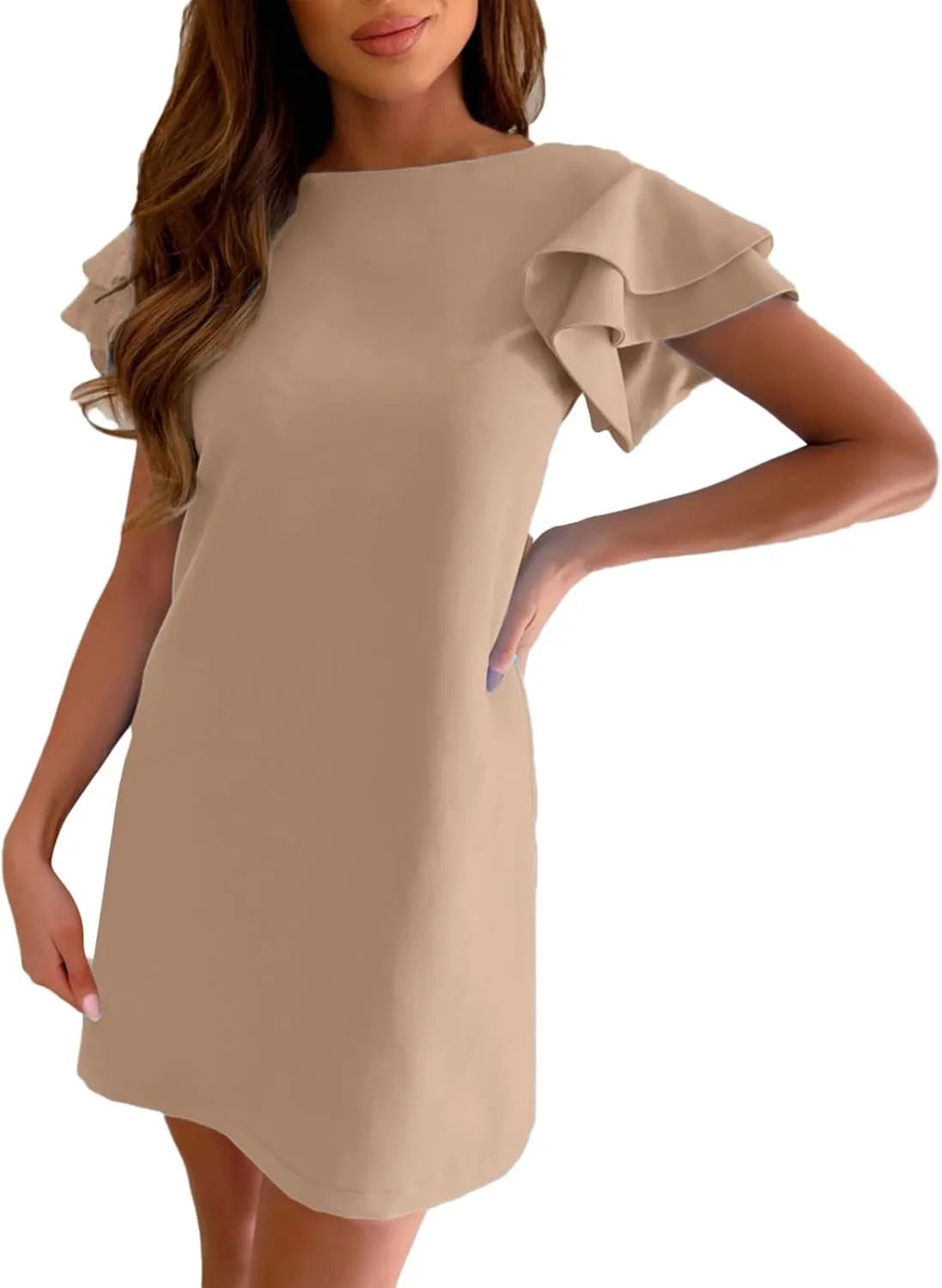 HGOOGY Plus Size Dress for Women Plus Size Women's Holiday Midi Dress High Petite Dresses for Women Casual Long
