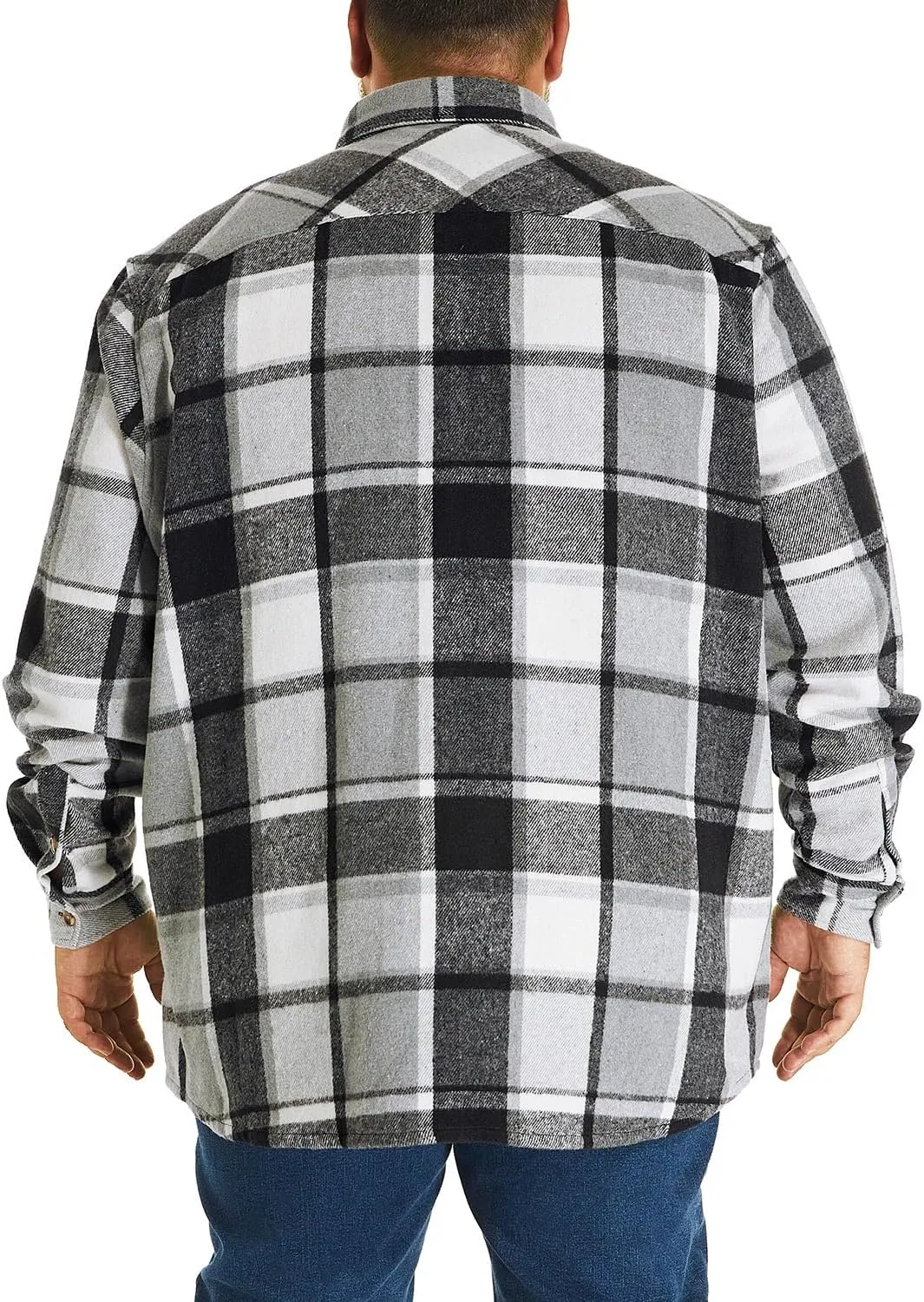 HOdo Big and Tall Mens Heavyweight Flannel Shirt 2XL- 6XL Button Down Shirt
