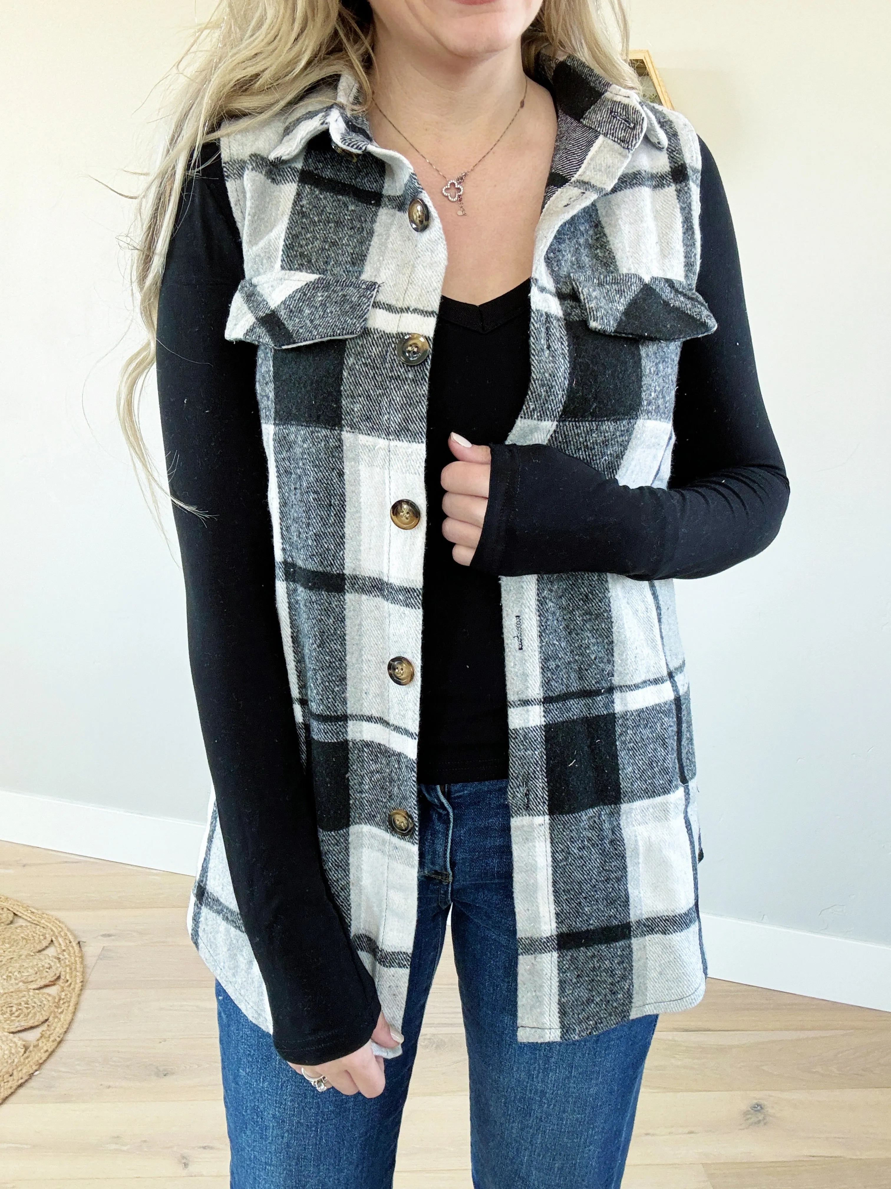 How It Goes Plaid Vest (Multiple Colors) (Pink Label)