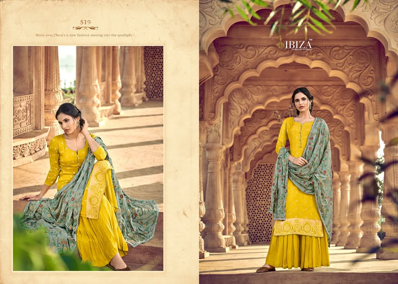 Ibiza Idyllic Vol 2 Dola Silk Jacquard With Sarvoski Work Salwar Suit Collection