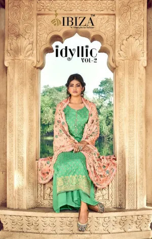 Ibiza Idyllic Vol 2 Dola Silk Jacquard With Sarvoski Work Salwar Suit Collection