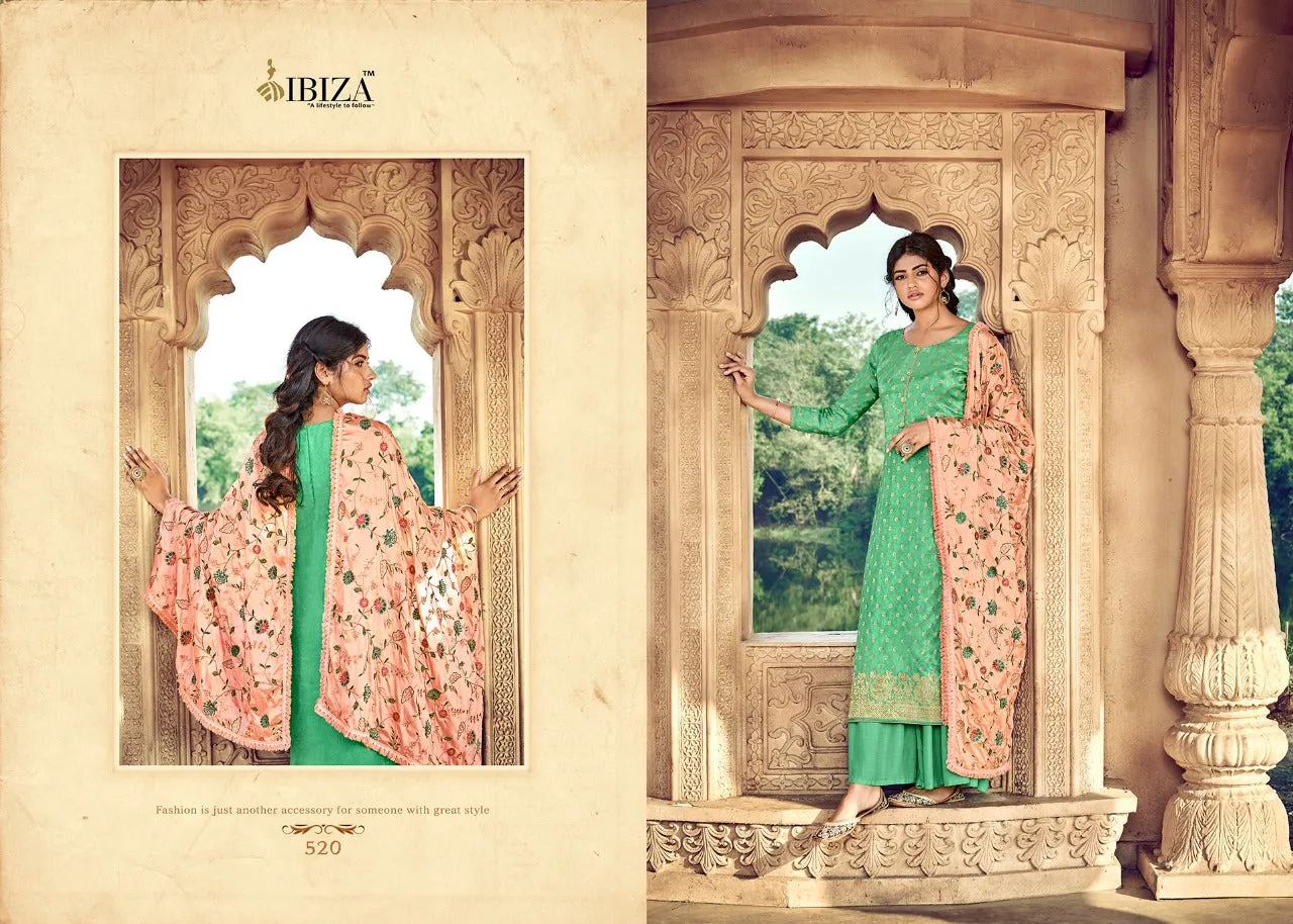 Ibiza Idyllic Vol 2 Dola Silk Jacquard With Sarvoski Work Salwar Suit Collection